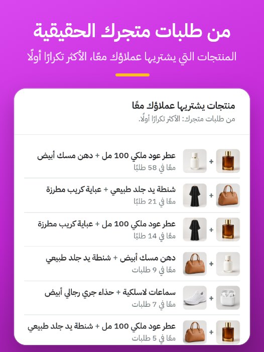 منتجات يشتريها العملاء معًا